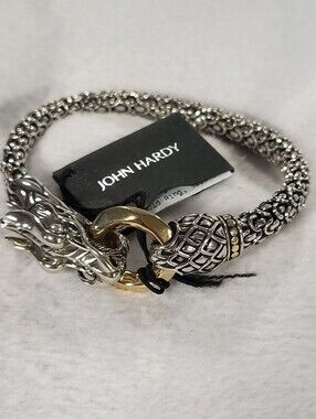 John Hardy Legends Naga Bracelet; Sterling & 18k Gold